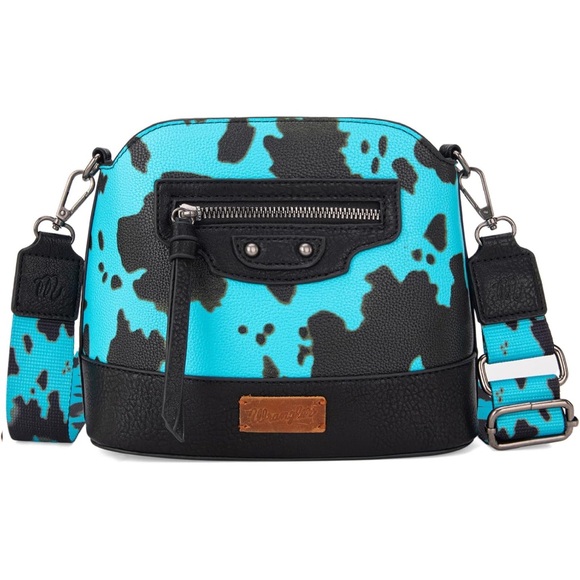 Wrangler Handbags - Wrangler cow print crossbody bag